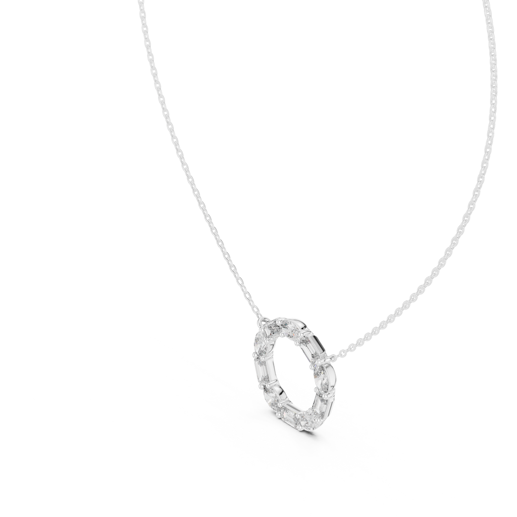 Luxuriöser Teardrop-Diamant-Anhänger mit Halo-Design