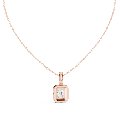Radiant Cushion Halo Diamond Pendant