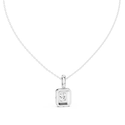 Radiant Cushion Halo Diamond Pendant