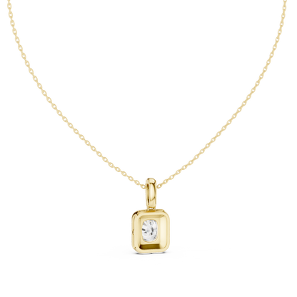 Radiant Cushion Halo Diamond Pendant