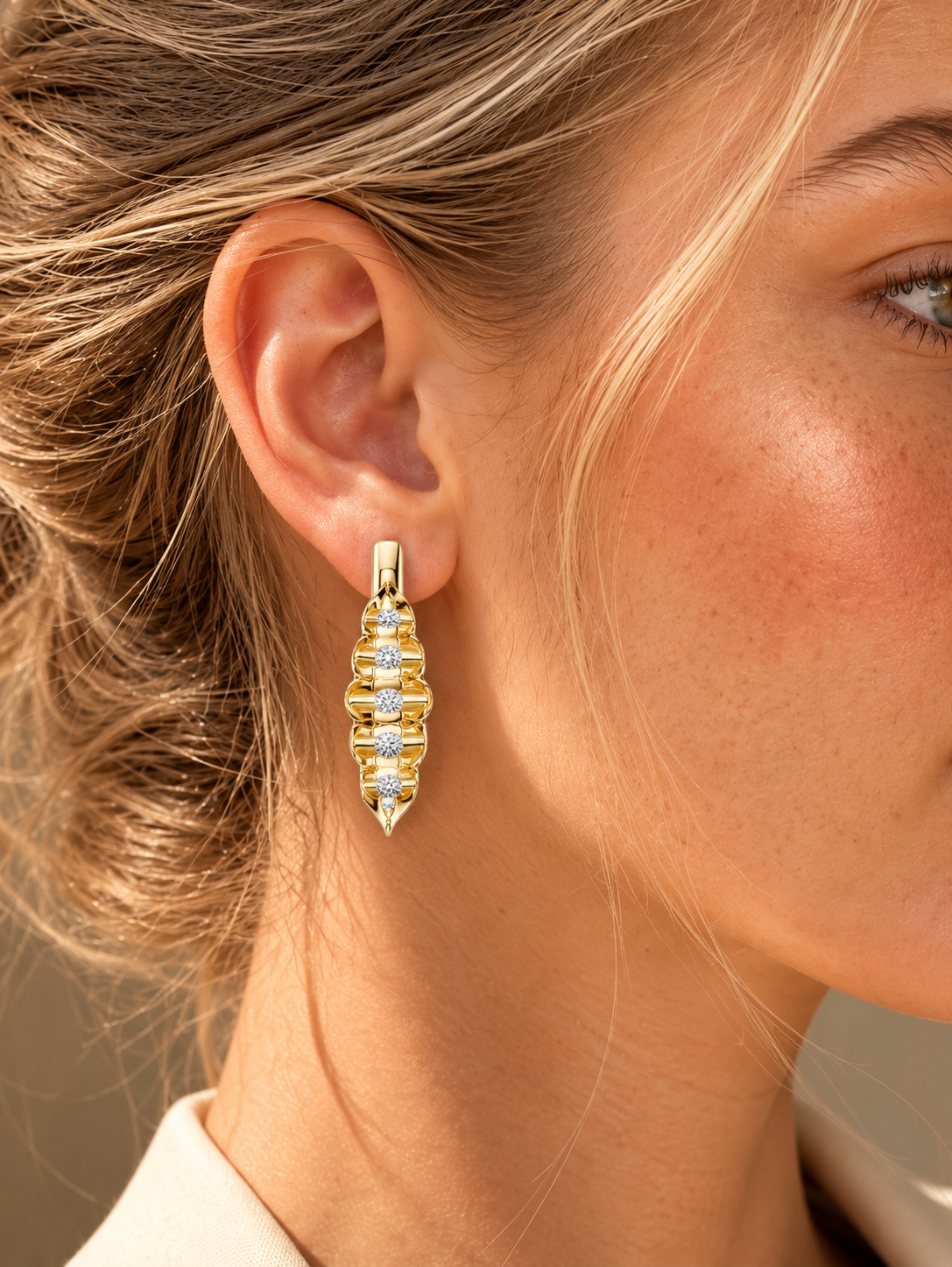 Aurevielle Marquise Cluster Lab Grown Diamond Drop Earrings