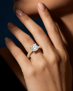 Calista Halo Solitaire Lab Grown Diamond Ring.