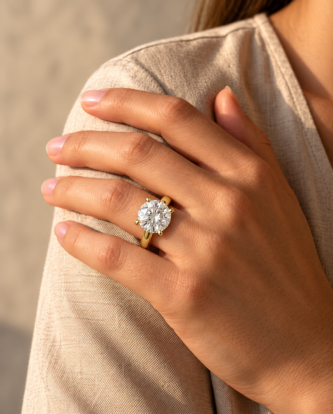 Pure Radiance Round Lab Grown Diamond Solitaire Ring