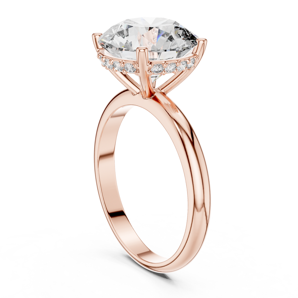 Großer runder Diamant-Verlobungsring für Damen