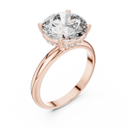 Großer runder Diamant-Verlobungsring für Damen