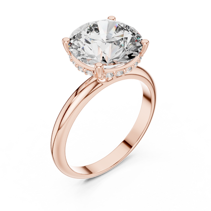 Large Round Cut Diamond Engagement Ring for Women