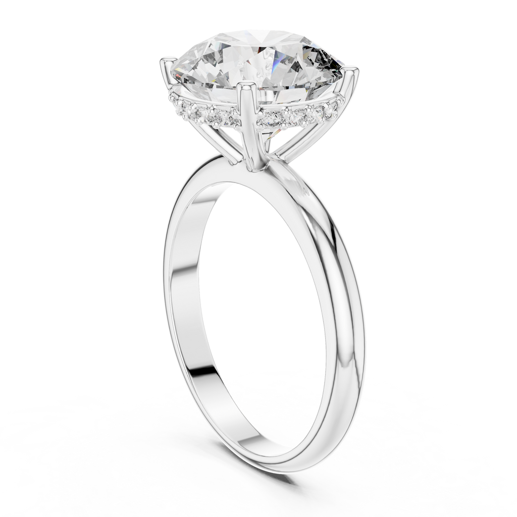 Großer runder Diamant-Verlobungsring für Damen