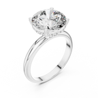 Großer runder Diamant-Verlobungsring für Damen
