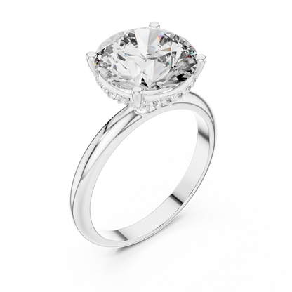 Large Round Cut Diamond Engagement Ring for Women
