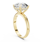 Großer runder Diamant-Verlobungsring für Damen