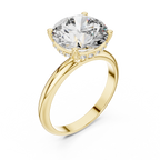 Großer runder Diamant-Verlobungsring für Damen