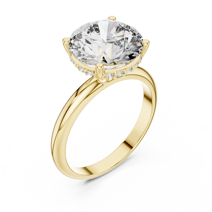 Large Round Cut Diamond Engagement Ring for Women