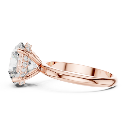 Large Round Cut Diamond Engagement Ring for Women