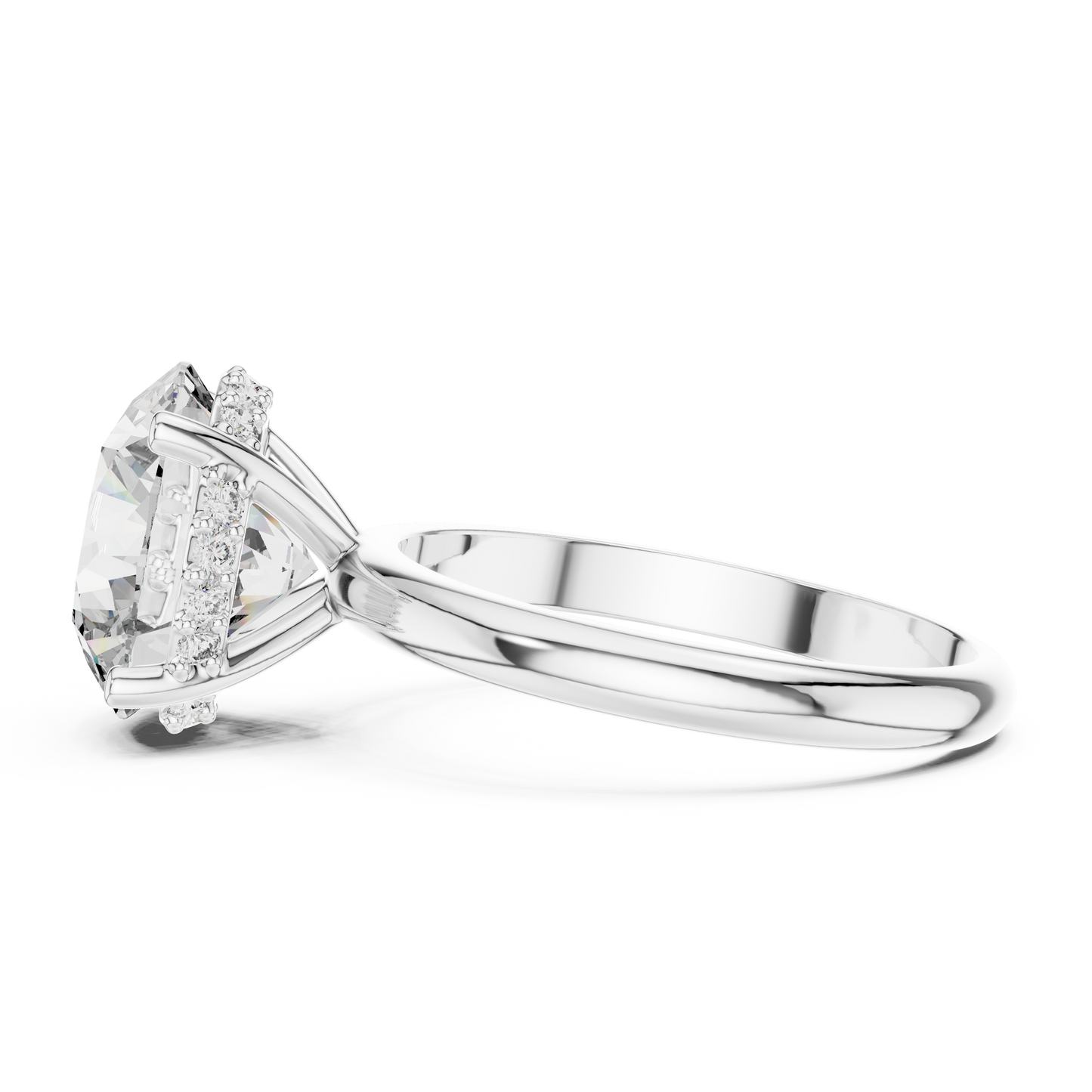 Large Round Cut Diamond Engagement Ring for Women