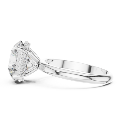 Large Round Cut Diamond Engagement Ring for Women