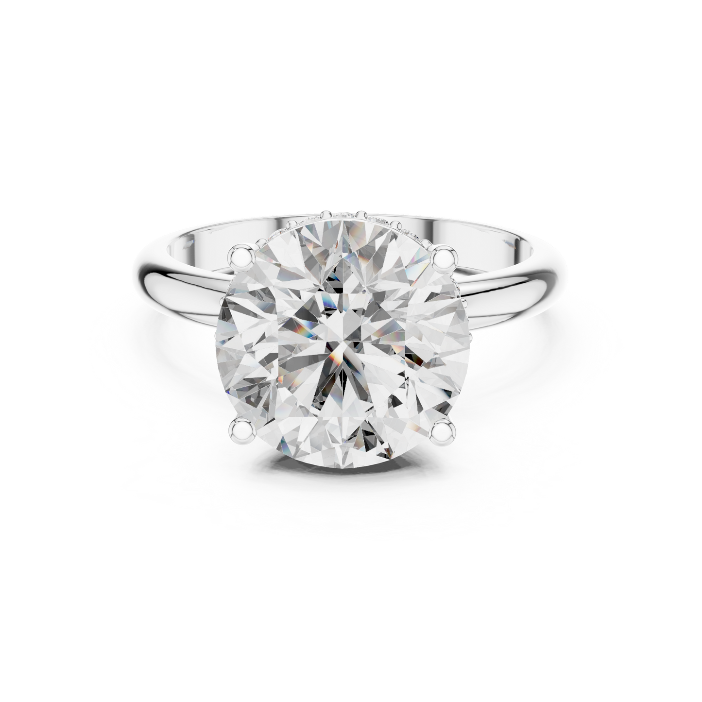 Large Round Cut Diamond Engagement Ring for Women