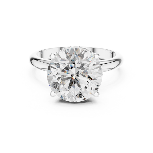 Large Round Cut Diamond Engagement Ring for Women