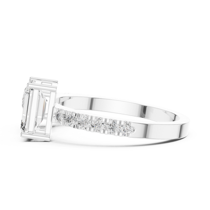 Pear and Emerald Cut Diamond Gold Band – Modern Luxury Ring.