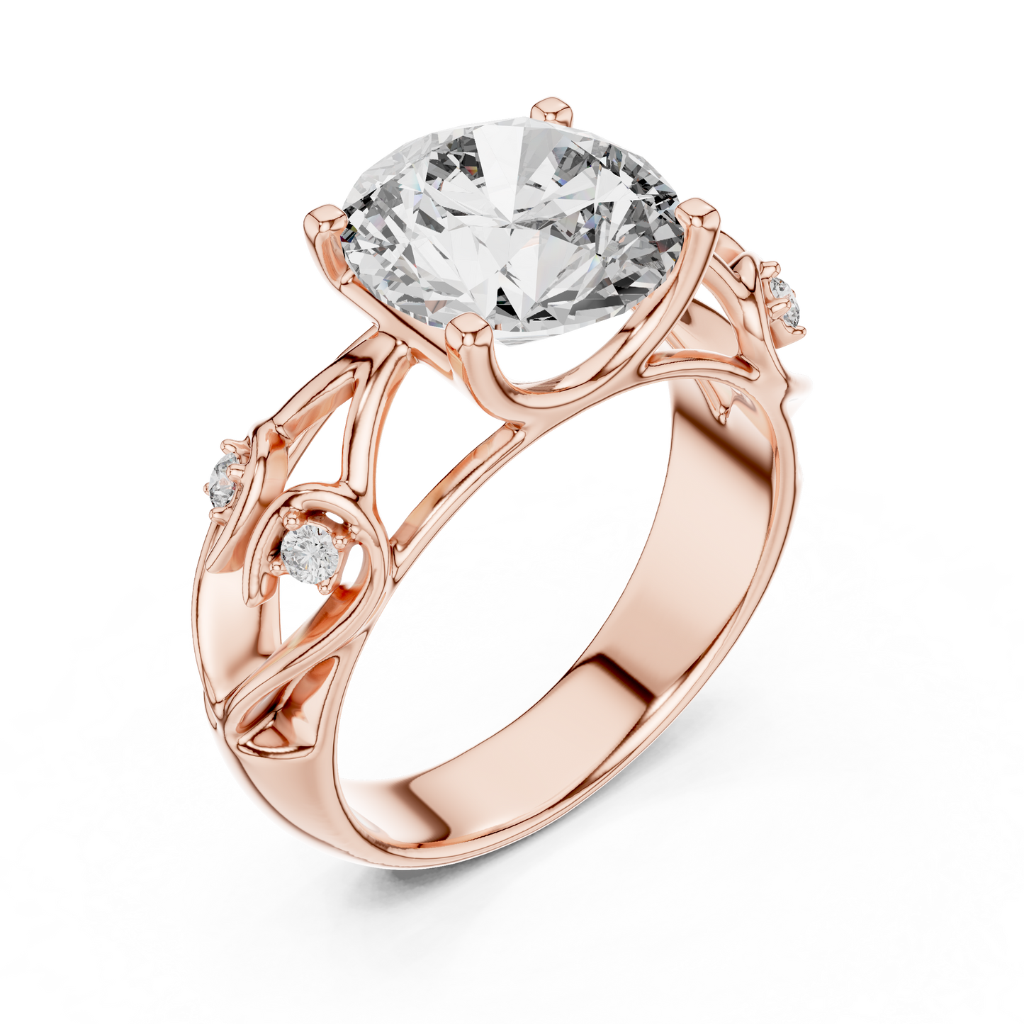 Sparkling Round Cut Halo Ring – Elegant Diamond Engagement Ring