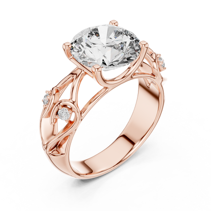 Sparkling Round Cut Halo Ring – Elegant Diamond Engagement Ring