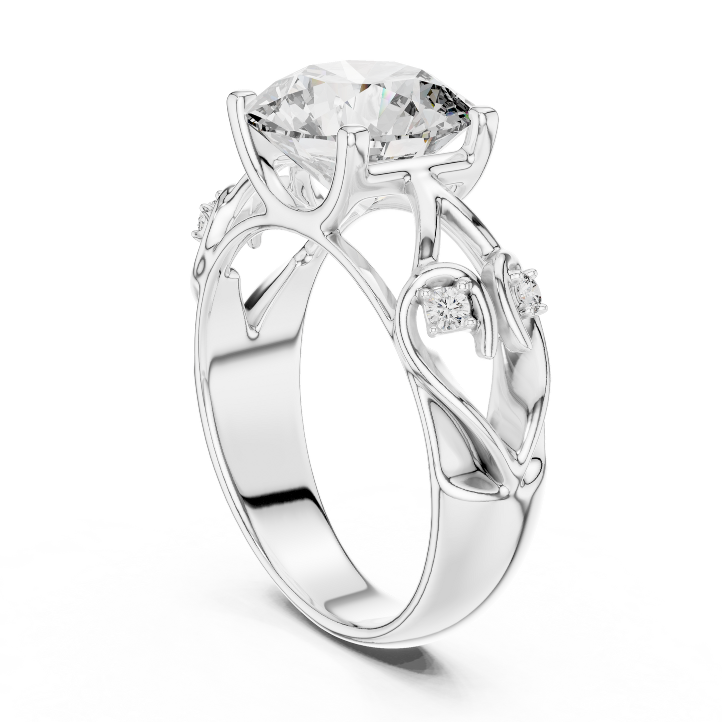 Sparkling Round Cut Halo Ring – Elegant Diamond Engagement Ring