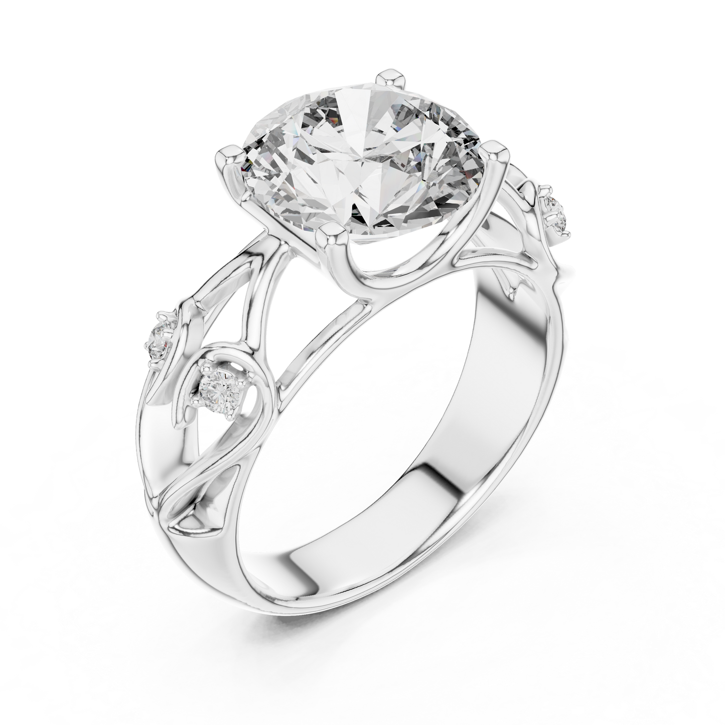 Sparkling Round Cut Halo Ring – Elegant Diamond Engagement Ring