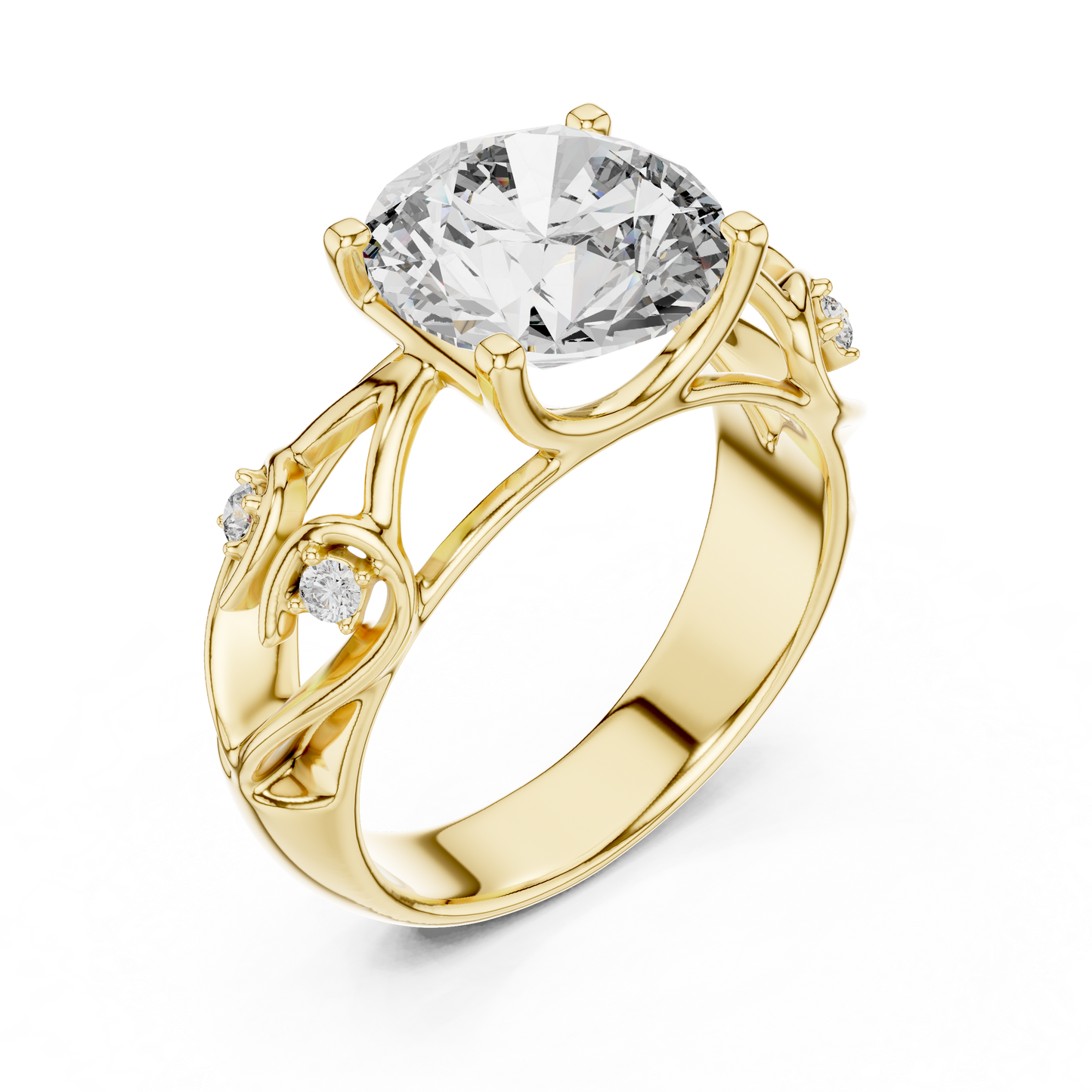 Sparkling Round Cut Halo Ring – Elegant Diamond Engagement Ring