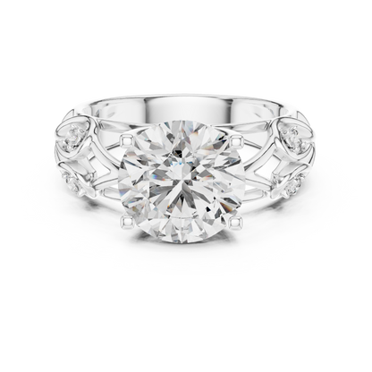 Sparkling Round Cut Halo Ring – Elegant Diamond Engagement Ring
