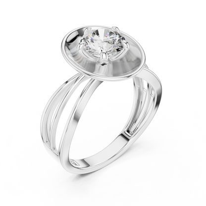 Modern Round Cut Diamond Ring