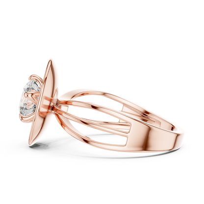 Modern Round Cut Diamond Ring