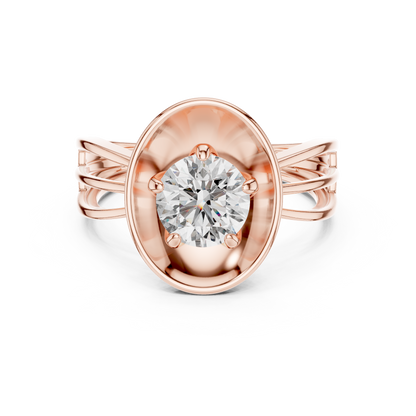Modern Round Cut Diamond Ring