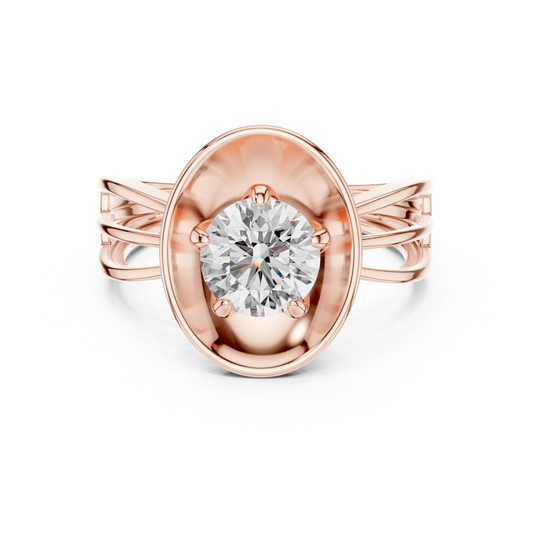 Modern Round Cut Diamond Ring
