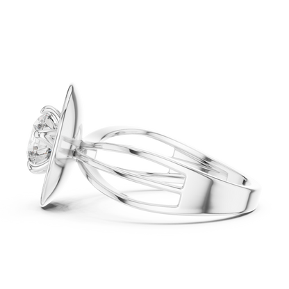Modern Round Cut Diamond Ring