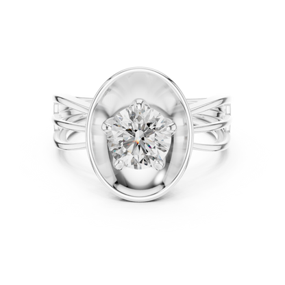 Modern Round Cut Diamond Ring