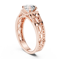 Designer Round Cut Halo Diamond Ring – Elegant Gold Ring.