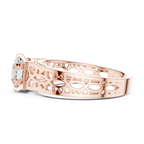 Designer Round Cut Halo Diamond Ring – Elegant Gold Ring.