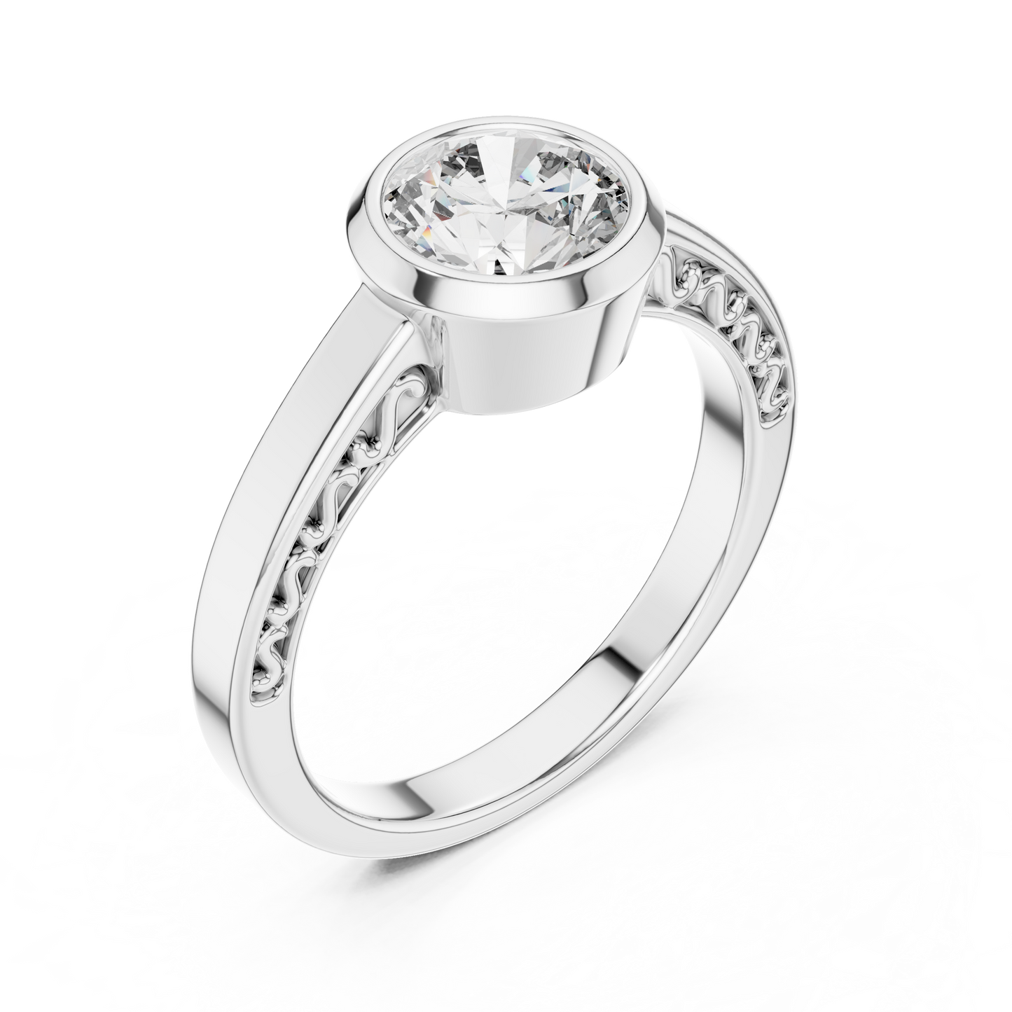 Round Cut Halo Diamond Ring – Luxury Engagement Band
