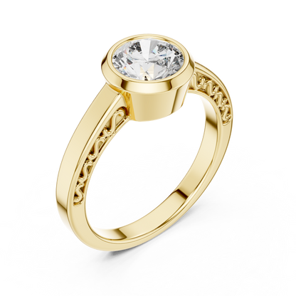 Round Cut Halo Diamond Ring – Luxury Engagement Band