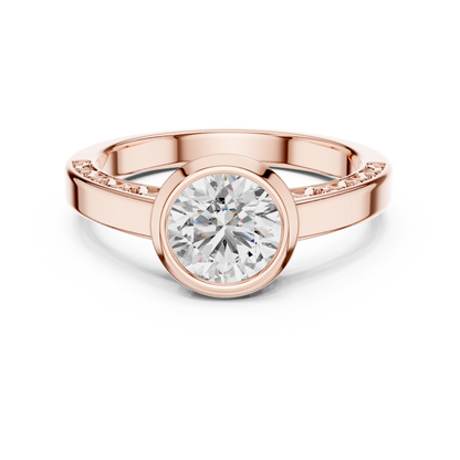 Round Cut Halo Diamond Ring – Luxury Engagement Band