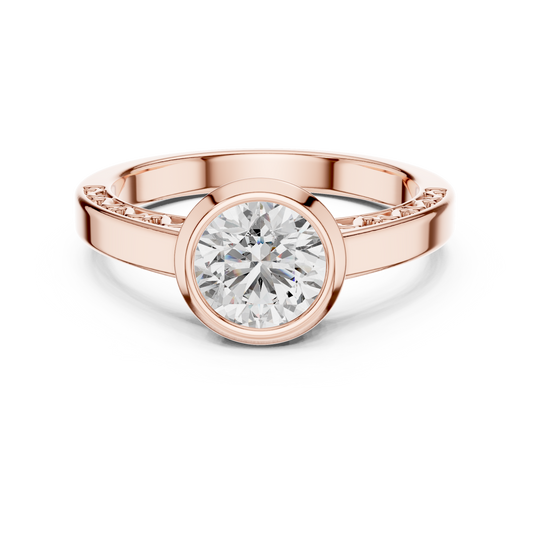 Round Cut Halo Diamond Ring – Luxury Engagement Band