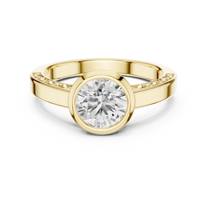 Round Cut Halo Diamond Ring – Luxury Engagement Band