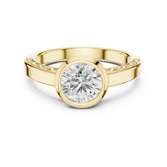 Round Cut Halo Diamond Ring – Luxury Engagement Band