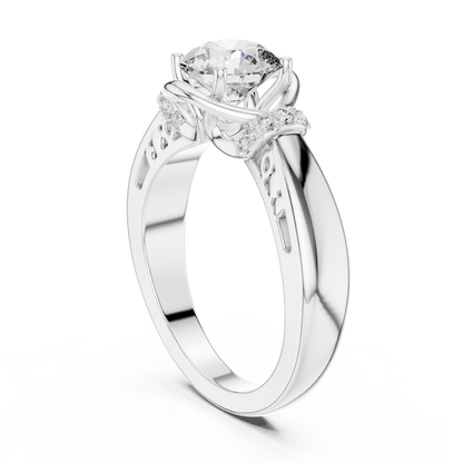 Graceful Diamond Engagement Ring – Designer Gold Ring