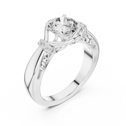 Graceful Diamond Engagement Ring – Designer Gold Ring