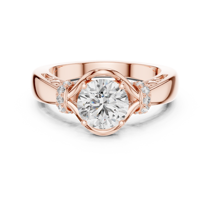 Graceful Diamond Engagement Ring – Designer Gold Ring