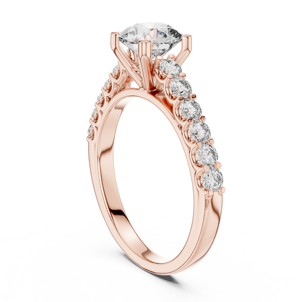Classic Solitaire Diamond Ring – Timeless Gold Engagement Band.