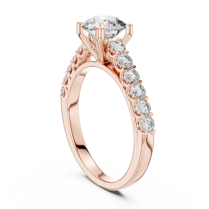 Classic Solitaire Diamond Ring – Timeless Gold Engagement Band.