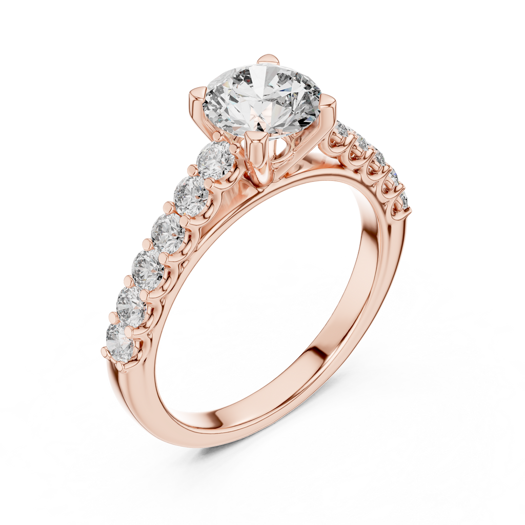 Classic Solitaire Diamond Ring – Timeless Gold Engagement Band.