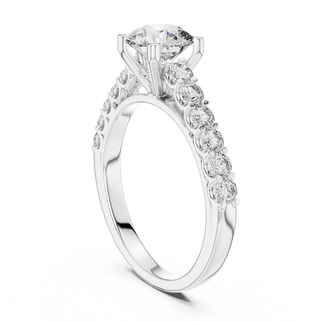 Classic Solitaire Diamond Ring – Timeless Gold Engagement Band.
