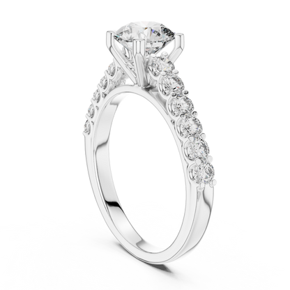 Classic Solitaire Diamond Ring – Timeless Gold Engagement Band.